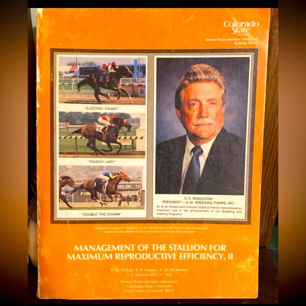 Management of the Stallion For Maximum Reproductive Efficiency, II